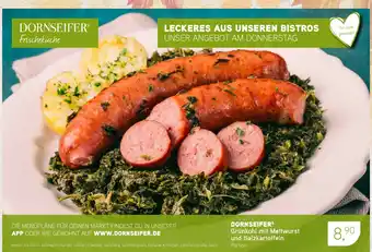 Dornseifer DORNSEIFERS Grünkohl mit Mettwurst und Salzkartoffeln Angebot