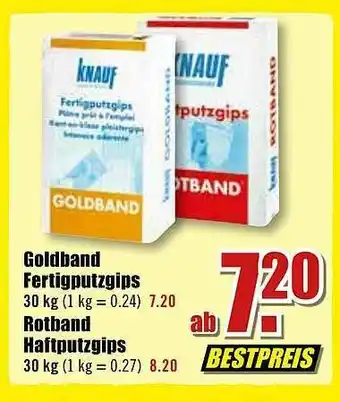 B1 Discount Baumarkt Goldband Fertigputzgips Oder Rotband Haftputzgips Angebot