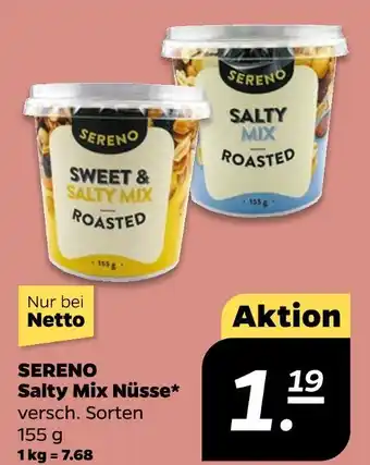 NETTO Sereno salty mix nüsse Angebot
