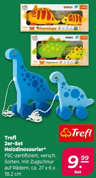 NETTO Trefl 2er-set holzdinosaurier Angebot