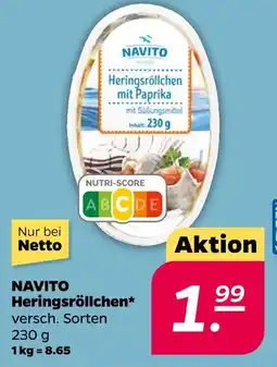 NETTO Navito heringsröllchen Angebot
