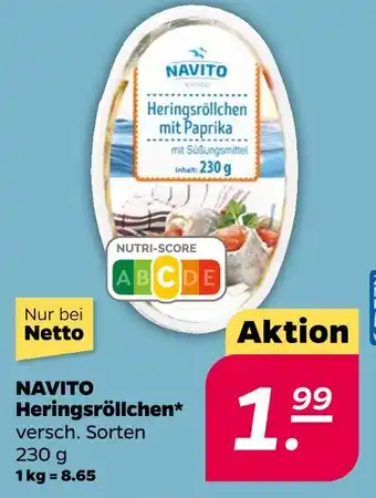 NETTO Navito heringsröllchen Angebot