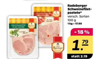 NETTO Radeberger schweinefiletpastete Angebot