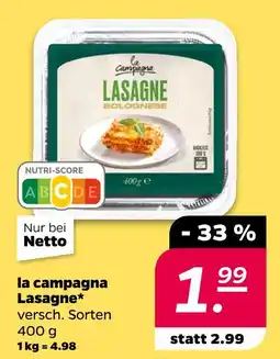 NETTO La campagna lasagne Angebot