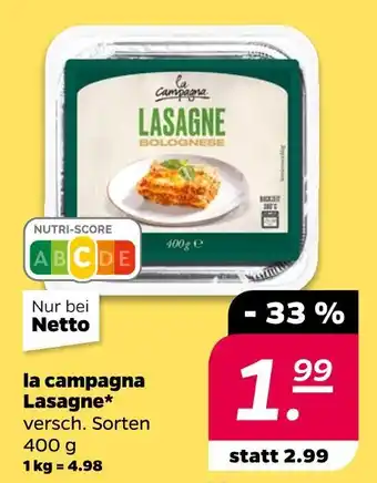 NETTO La campagna lasagne Angebot
