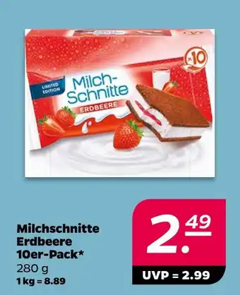 NETTO Milchschnitte erdbeere Angebot