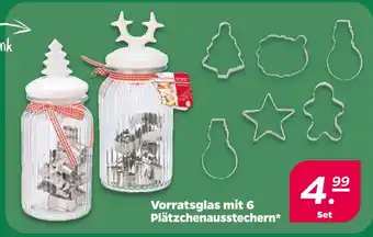 NETTO Vorratsglas mit 6 plätzchenausstechern Angebot