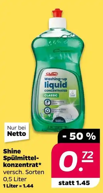 NETTO Shine spülmittelkonzentrat Angebot