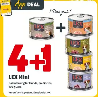 Das Futterhaus Lex mini app deal 4+1 Angebot