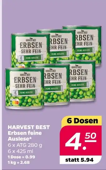 NETTO Harvest best erbsen feine auslese Angebot