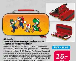 NETTO Nintendo switch aufbewahrungs-/reise-tasche „mario & friends“ orange Angebot