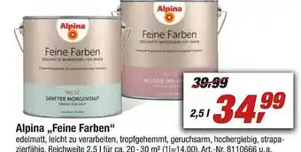 toom Baumarkt Alpina „feine Farben“ Angebot