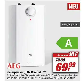 toom Baumarkt Aeg Kleinspeicher „huz Comfort“ Angebot