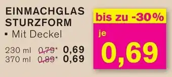 KODi EINMACHGLAS STURZFORM Angebot
