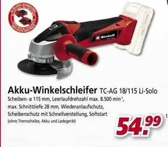 bauSpezi Akku-winkelschleifer Tc-ag 19-115 Li-solo Angebot