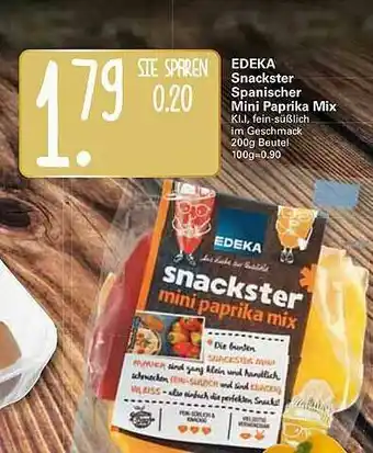 WEZ Edeka Snackster Spanischer Mini Paprika Mix Angebot