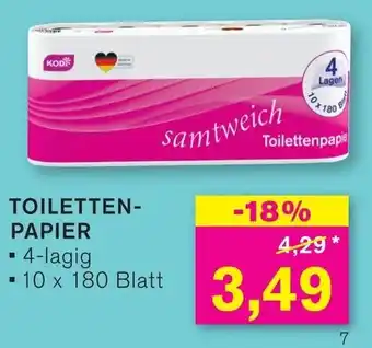 KODi TOILETTEN- PAPIER Angebot