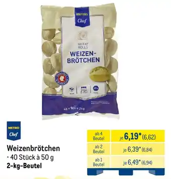 METRO METRO Chef Weizenbrötchen Angebot