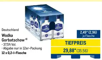 METRO Wodka Gorbatschow Angebot