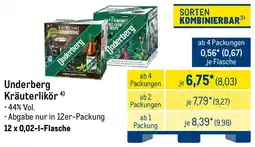 METRO Underberg Kräuterlikör Angebot