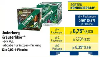 METRO Underberg Kräuterlikör Angebot