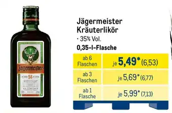 METRO Jägermeister Kräuterlikör Angebot