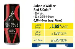 METRO Johnnie Walker Red & Cola Angebot
