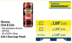 METRO Havana Club & Cola Angebot