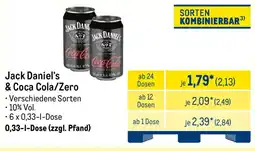 METRO Jack Daniel's & Coca Cola/Zero Angebot