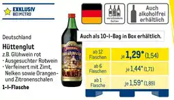 METRO Hüttenglut z.B. Glühwein rot Angebot