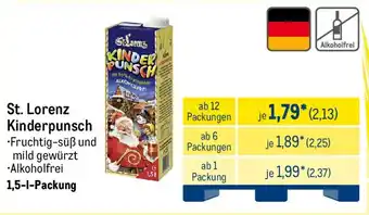 METRO St. Lorenz Kinderpunsch Angebot
