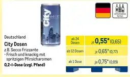 METRO City Dosen z.B. Secco Frizzante Angebot