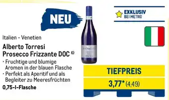 METRO Alberto Torresi Prosecco Frizzante DOC Angebot