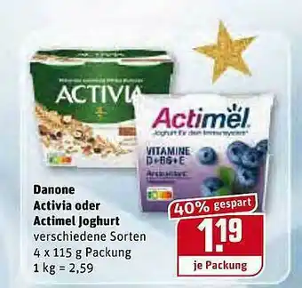 REWE Danone Activia Oder Actimel Joghurt Angebot