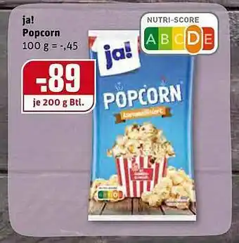 REWE Kaufpark Ja! Popcorn Angebot