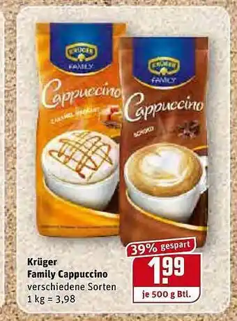 REWE Kaufpark Krüger Family Cappuccino Angebot