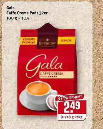 REWE Kaufpark Gala Caffe Crema Pads 32er Angebot