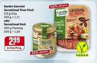 REWE Kaufpark Garden Gourmet Sensational Thun-visch Oder Sensational Hack Angebot