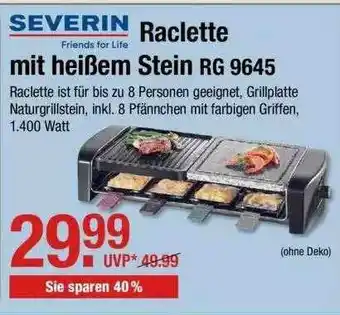 V Markt Severin Raclette Mit Heißem Stein Rg 9645 Angebot