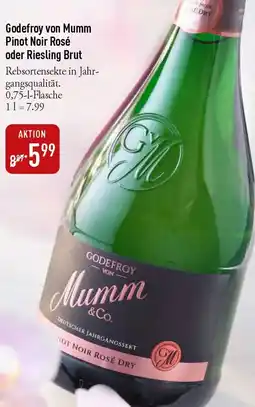 Galeria Markthalle Godefroy von Mumm Pinot Noir Rosé oder Riesling Brut Angebot