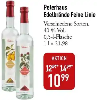 Galeria Markthalle Peterhaus Edelbrände Feine Linie Angebot