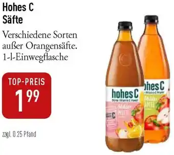 Galeria Markthalle Hohes C Säfte Angebot