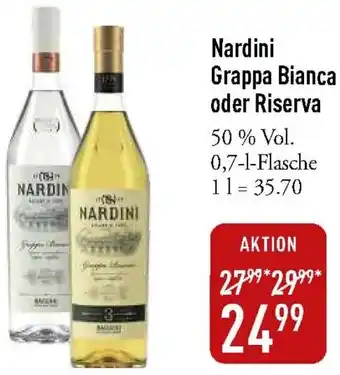 Galeria Markthalle Nardini Grappa Bianca oder Riserva Angebot