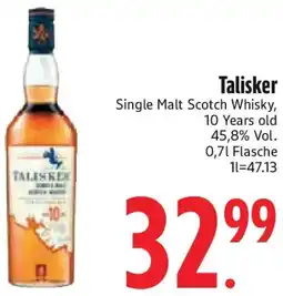 Edeka Talisker Single Malt Scotch Whisky Angebot