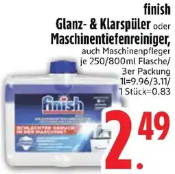 Edeka finish Glanz- & Klarspüler oder Maschinentiefenreiniger Angebot