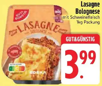 Edeka Gut & Günstig Lasagne Bolognese Angebot