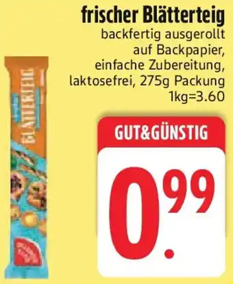 Edeka Gut & Günstig frischer Blätterteig Angebot