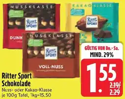 Edeka Ritter Sport Schokolade Angebot