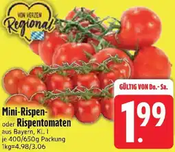 Edeka Mini-Rispen- oder Rispentomaten Angebot
