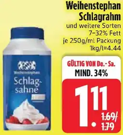 Edeka Weihenstephan Schlagrahm Angebot